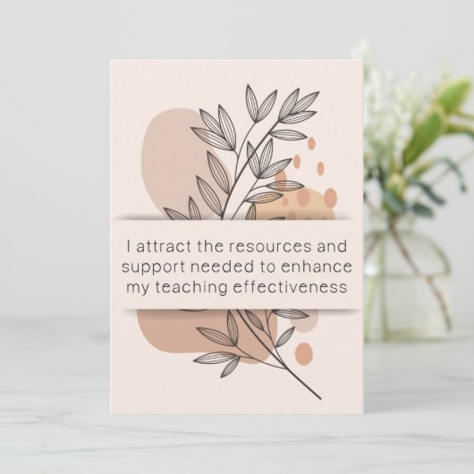 Day 27 Teacher Affirmation Mental Health Card (Staand voorkant)