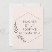 Day 27 Teacher Affirmation Mental Health Card (Achterkant)