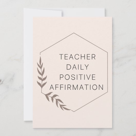 Day 27 Teacher Affirmation Mental Health Card (Achterkant)