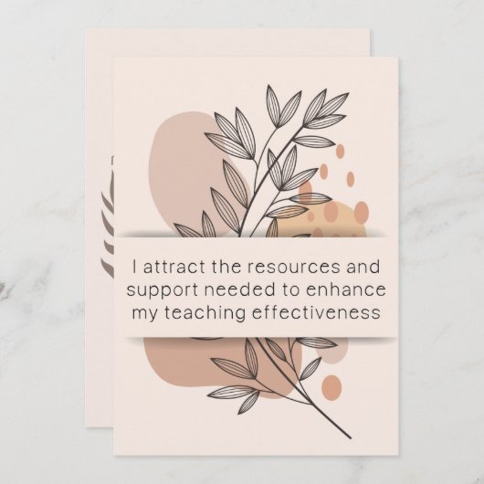 Day 27 Teacher Affirmation Mental Health Card (Voorkant / Achterkant)