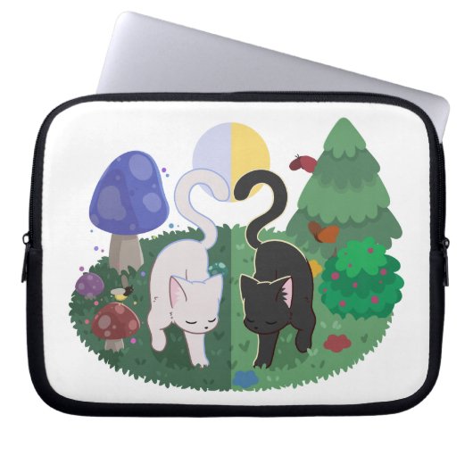 Day and Night Laptop Sleeve (Voorkant)
