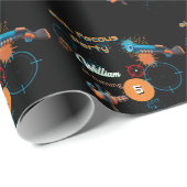 Day Boy Cool Nerf Wars Party Top Pistool 5e Verjaa Cadeaupapier (Rol Hoek)