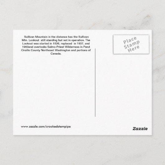 Day Break Sullivan Mountain Briefkaart (Achterkant)