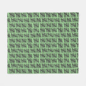 Day Count Pattern Black op elke kleurenventilatorb Fleece Deken (Voorkant (Horizontaal))