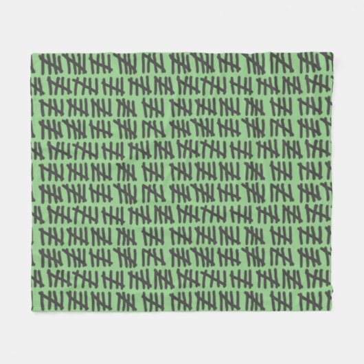 Day Count Pattern Black op elke kleurenventilatorb Fleece Deken (Voorkant (Horizontaal))