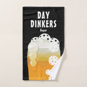Day Dinkers Pickleball Beer League Team Custom Handdoek