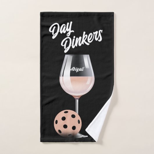 Day Dinkers Pickleball Team Name Wine Pinot Roos Handdoek (Handdoek)