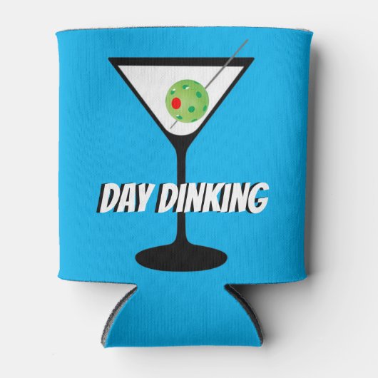 Day Dinking Martini Glass met Pickleball Olive Blikjeskoeler (Voorkant)