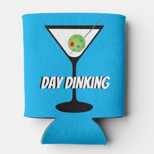 Day Dinking Martini Glass met Pickleball Olive Blikjeskoeler (Achterkant)
