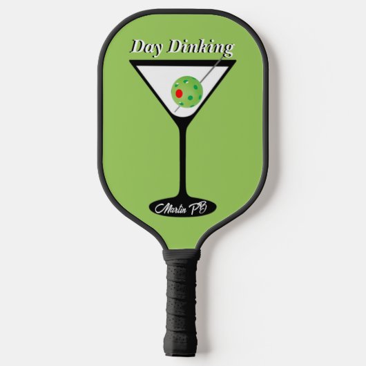 Day Dinking - Pickleball Martini Olive Pickleball Pickleball Paddle (Achterkant)