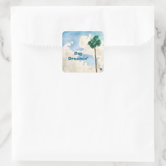 Day Dreamin Vierkante Sticker (Tas)