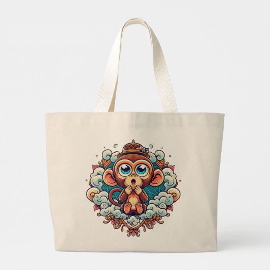 Day Dreaming Monkey No. 2 - Tote Bag (Achterkant)
