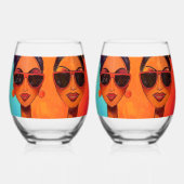 Day Drink Stemless Wine Glasses beroemd gemaakt do Wijnglas Zonder Voet (Voorkant)