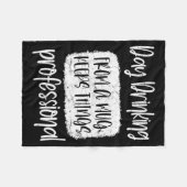 Day Drinking From A Mug, Sarcastic Funny Quotes Fleece Deken (Voorkant (Horizontaal))