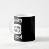Day Drinking From A Mug, Sarcastic Funny Quotes Koffiemok (Voorkant links)