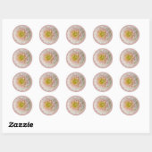 Day Dromer Waterlily Dahlia Ronde Sticker (Vel)