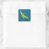 Day Gecko – het claimen van territorium Vierkante Sticker (Tas)
