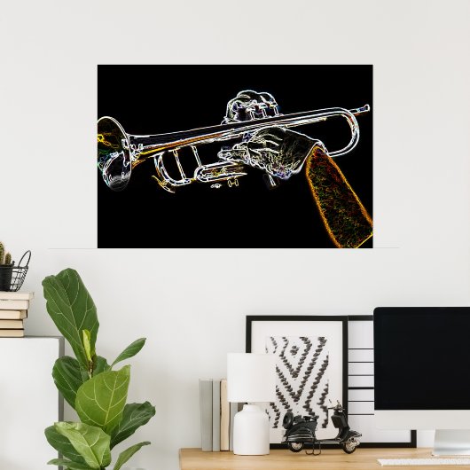 Day Glow Trumpet Poster (Thuiskantoor)