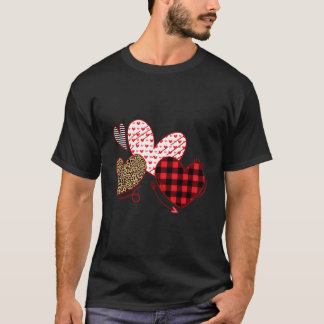 Day He Love Leopard Plaid T-shirt