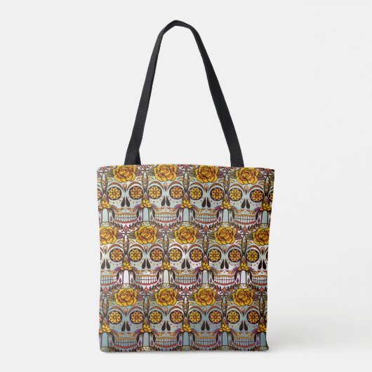 Day if the Dead Sugar Skull Tote Bag (Achterkant)