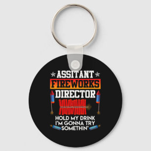 Day Instant Fireworks Director USA Party Fan Sleutelhanger