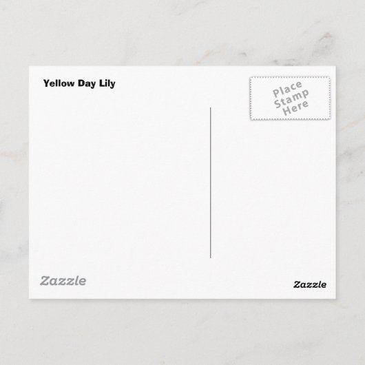 Day Lily Briefkaart (Achterkant)