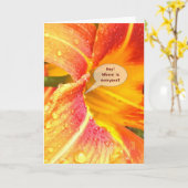 Day Lily Close Crop Missing You version 3 Kaart (Gele Bloem)