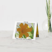 Day Lily Note Kaart (Achterkant)