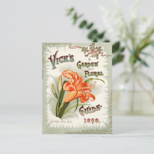 Day Lily Seed Packet  Briefkaart (Staand voorkant)