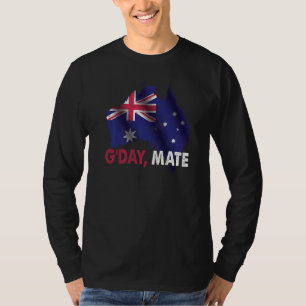 Day Mate Goed Australisch Landkaart Vlag Australië T-shirt