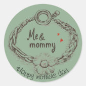 Day Mothers Ronde Sticker (Voorkant)