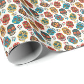 Day of Dead, naadloos patroon. Cadeaupapier (Rol Hoek)