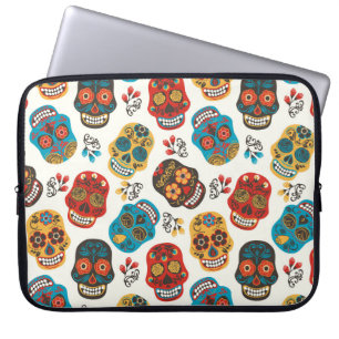 Day of Dead, naadloos patroon. Laptop Sleeve