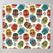 Day of Dead, naadloos patroon. Poster (Voorkant)