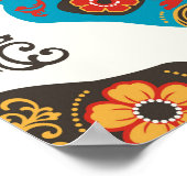 Day of Dead, naadloos patroon. Poster (Hoek)