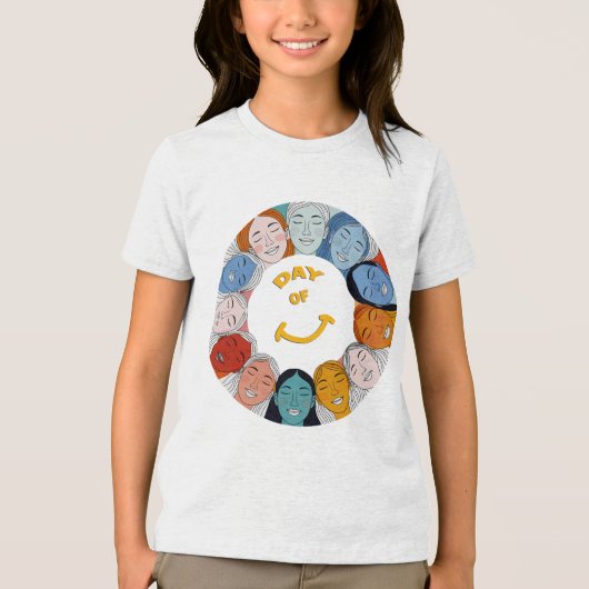 Day of Happiness Tri-Blend Shirt (Voorkant)
