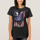 Day Of Independence US Flag Bernedoodle T-shirt (Voorkant)