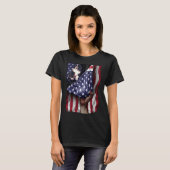 Day Of Independence US Flag Bernedoodle T-shirt (Voorkant volledig)