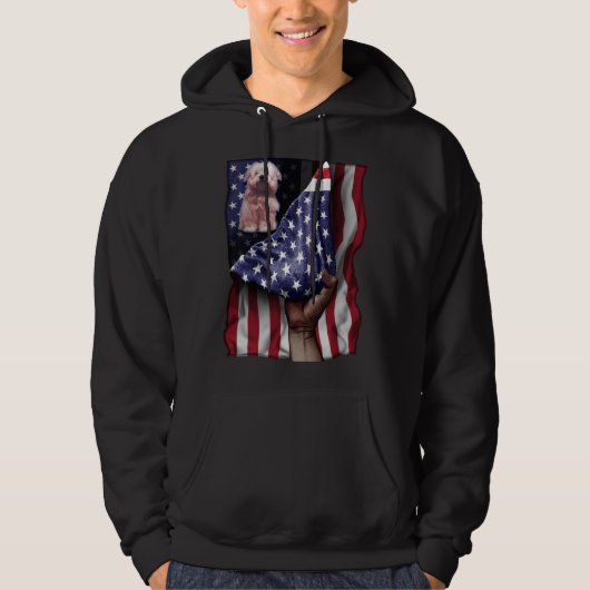 Day Of Independence US Flag Coton De Tulear Hoodie (Voorkant)