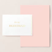 Day-of-Note voor een bruidsmeisje Folie Kaarten (Display)