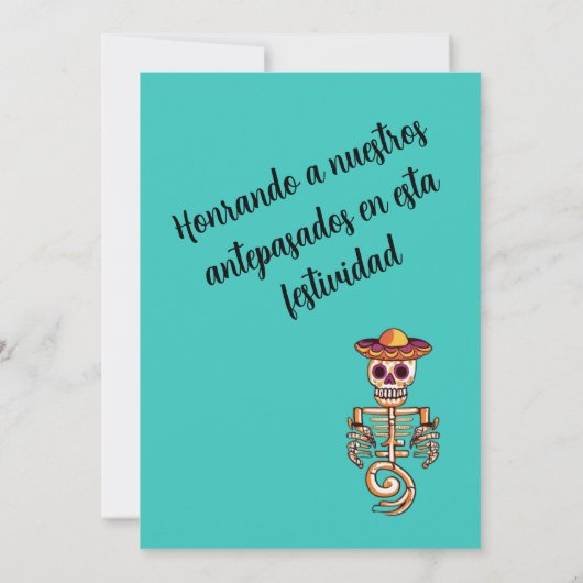 Day of the Dead Bedankkaart (Achterkant)