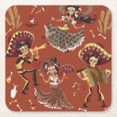 Day of the Dead - Día de los Muertos Paper Coaster Kartonnen Onderzetters (Voorkant)