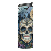 Day of the Dead Halloween Thermal Tumbler Thermosbeker (Gedraaid links)