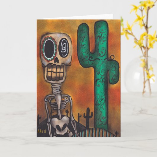 Day of the Dead Kaart (Gele Bloem)