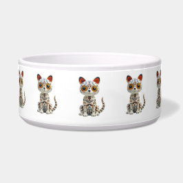 Day of The Dead Kitty Cat Halloween Dia Muertos  Voerbakje