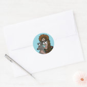 Day of the Dead Marigold and Xolo Dog Ronde Sticker (Envelop)