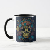 Day of the Dead Naam toevoegen Skull Black Inside Mok (Links)