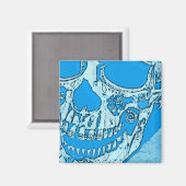 Day of the Dead Skull Ontworpen Bright Bandana Bla Magneet (Voorkant / Achterkant)