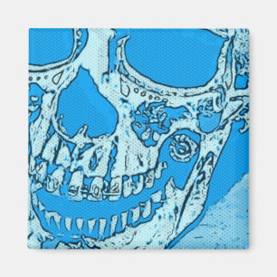 Day of the Dead Skull Ontworpen Bright Bandana Bla Magneet
