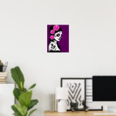 Day of the Dead Sugar Skull Girl - Purple Poster (Thuiskantoor)